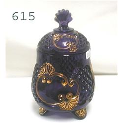 Purple Croesus covered footed sugar