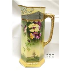 12" Royal Nippon 6-sided tankard with f