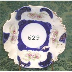 IPF Germany 10 ¼" cobalt decorated flor