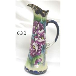 13" UM Nippon cobalt and floral decorat