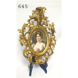 Queen Louisa oval portrait miniature ma