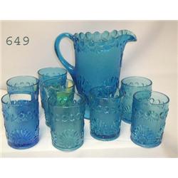 Shell and Jewell water set with 8 tumblers