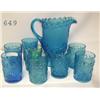 Image 1 : Shell and Jewell water set with 8 tumblers