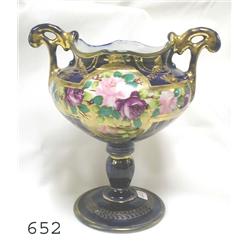 Fine Nippon 9 ½" 2 pc. Cobalt 2-handled