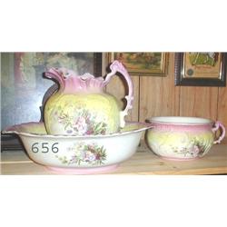 3 pc. Chamber set with yellow and pink