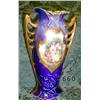 Image 1 : Royal Vienna cobalt 8 7/8" vase with go