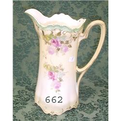 RS Prussia RM RSP 9 ¾" tankard with rose decoration