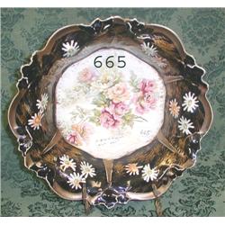 RS Prussia RSP black bowl with ring mold mark - so