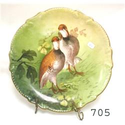 10 ¾" LRL Limoges France game plate wit