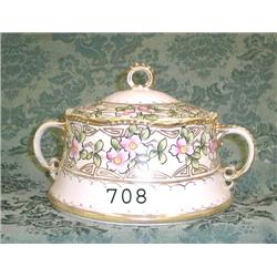 Nippon gold and floral decorated cracke