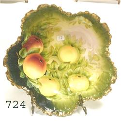 PT Germany 10 ¼" deep green 5-lobe bowl