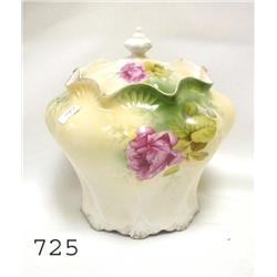 RS Prussia RM RSP scalloped mold cracker jar with