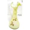 Image 1 : Yellow-lime cased satin glass ewer with