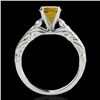 Image 2 : 1.2 CTW Certified Si/I Fancy Intense Yellow Diamond Solitaire Ring 10K White Gold - REF-158W2F - 349