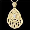 Image 2 : 2 CTW Micro Pave VS/SI Diamond Designer Necklace 18K Yellow Gold - REF-276W2F - 21265