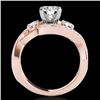 Image 2 : 2.26 CTW H-SI/I Certified Diamond Bypass Solitaire Ring 10K Rose Gold - REF-390M4H - 35055