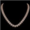 Image 1 : 32.64 CTW Cushion Diamond Designer Necklace 18K Rose Gold - REF-5967H6A - 42624