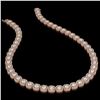 Image 2 : 32.64 CTW Cushion Diamond Designer Necklace 18K Rose Gold - REF-5967H6A - 42624