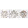 Image 2 : Lot of (3) 1924 $1 Peace Silver Dollar Coins