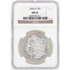 Image 1 : 1878-CC $1 Morgan Silver Dollar Coin NGC MS62