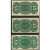 Image 2 : Lot of (3) 1863 Fourth Issue 15 Cent Fractional Currency Notes