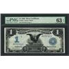 Image 1 : 1899 $1 Black Eagle Silver Certificate Note Fr.233 PMG Choice Uncirculated 63EPQ