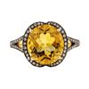 Image 2 : 18KT Yellow Gold 3.00 ctw Citrine and Diamond Ring