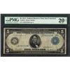 Image 1 : 1914 $5 Federal Reserve Note San Francisco Fr.891b PMG Very Fine 20 Net