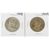 Image 1 : Lot of 1948-1949 Franklin Half Dollar Silver Coins