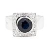 Image 2 : 14KT White Gold 2.96 ctw Sapphire and Diamond Ring