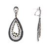 Image 2 : 18KT White Gold 4.88 ctw Black, Brown and White Diamond Earrings