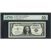 Image 1 : 1957 $1 Silver Certificate STAR Note PMG About Uncirculated 55EPQ LOW SERIAL