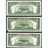 Image 2 : Lot of (3) 1934C $5 Silver Certificate Notes