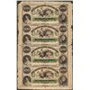 Image 1 : Uncut Sheet of 1800's $100 Citizens Bank of Louisiana Obsolete Notes