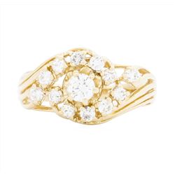 14KT Yellow Gold Ladies 0.86 ctw Diamond Ring