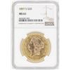 Image 1 : 1897-S $20 Liberty Head Double Eagle Gold Coin NGC MS61