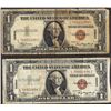 Image 1 : Lot of (2) 1935A $1 Hawaii Silver Certificate WWII Emergency Notes