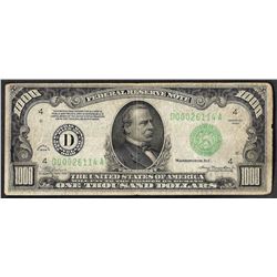 1934 $1,000 Federal Reserve Note Cleveland