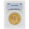 Image 1 : 1925 $20 St. Gaudens Double Eagle Gold Coin PCGS MS63