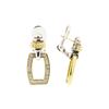 Image 2 : Sterling Silver and 18KT Yellow Gold 0.60 ctw Diamond Earrings