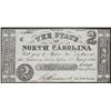 Image 1 : 1866 $2 State of North Carolina Obsolete Note