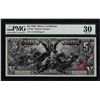 Image 1 : 1896 $5 Educational Silver Certificate Note Fr.268 PMG Very Fine 30
