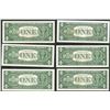 Image 2 : Lot of (6) 1957 $1 Silver Certificate STAR Notes