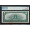 Image 2 : 1923 $5 Porthole Silver Certificate Note Fr.282 PMG Gem Uncirculated 66EPQ