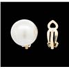 Image 2 : 14KT Yellow Gold Mabe Pearl Clip Earrings