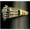 Image 4 : 14KT Yellow Gold 2.05 ctw Marquise Design Diamond Round Cut Ring