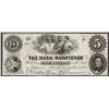 Image 1 : 1854 $5 The Bank of Washtenaw Obsolete Note