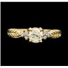 Image 1 : 14KT Yellow Gold 0.78 ctw Diamond Ring