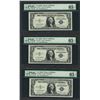 Image 1 : Lot of (3) Consecutive 1935E $1 Silver Certificate STAR Notes PMG Gem Unc. 65EPQ