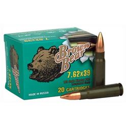 BROWN BEAR 7.62X39 123GR. FMJ  Twenty (20) Count Box, AB762FMJ    AK!!!!